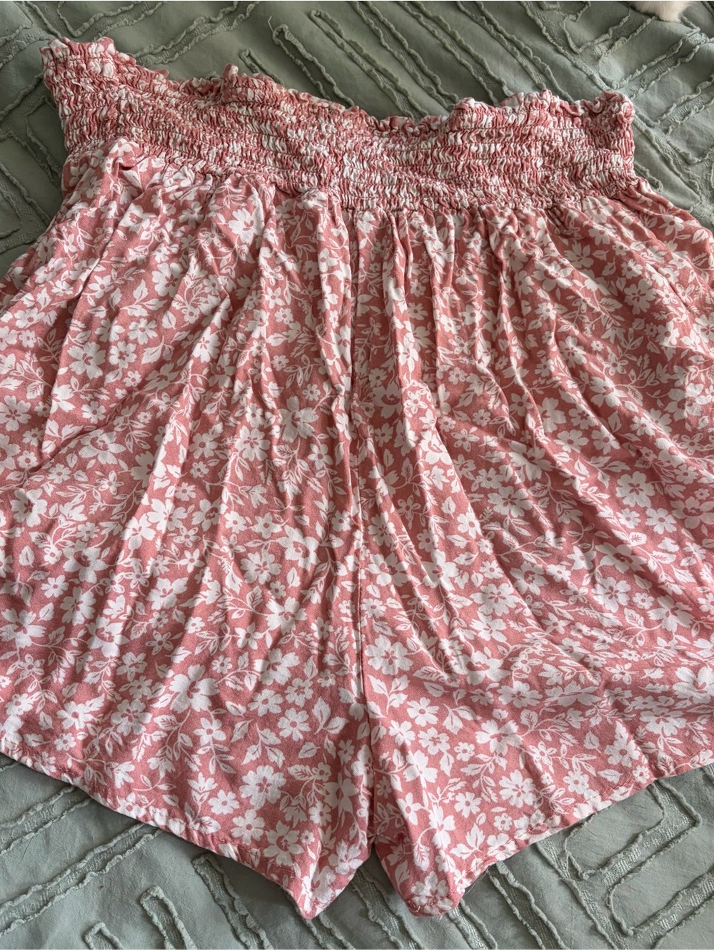 Ambiance Pink Floral Smocked-Waist Shorts